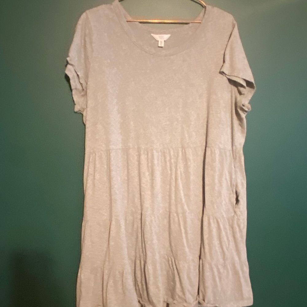 Casual Gray Short Sleeve Dress